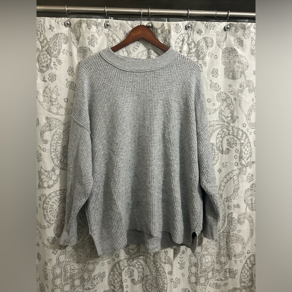 Grey Light Knitting Aerie Sweater
